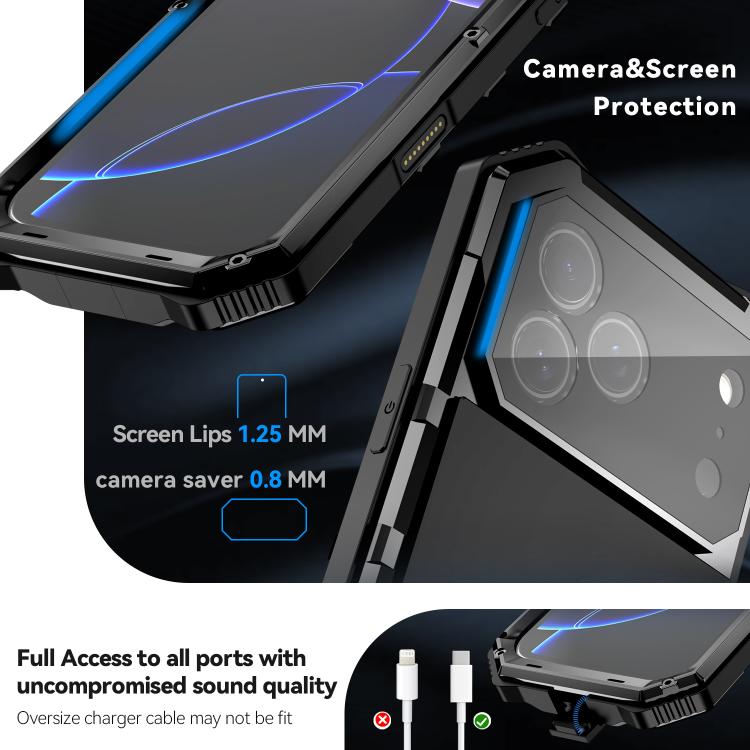 R-JUST Life Waterproof Dustproof Shockproof Holder Phone Case