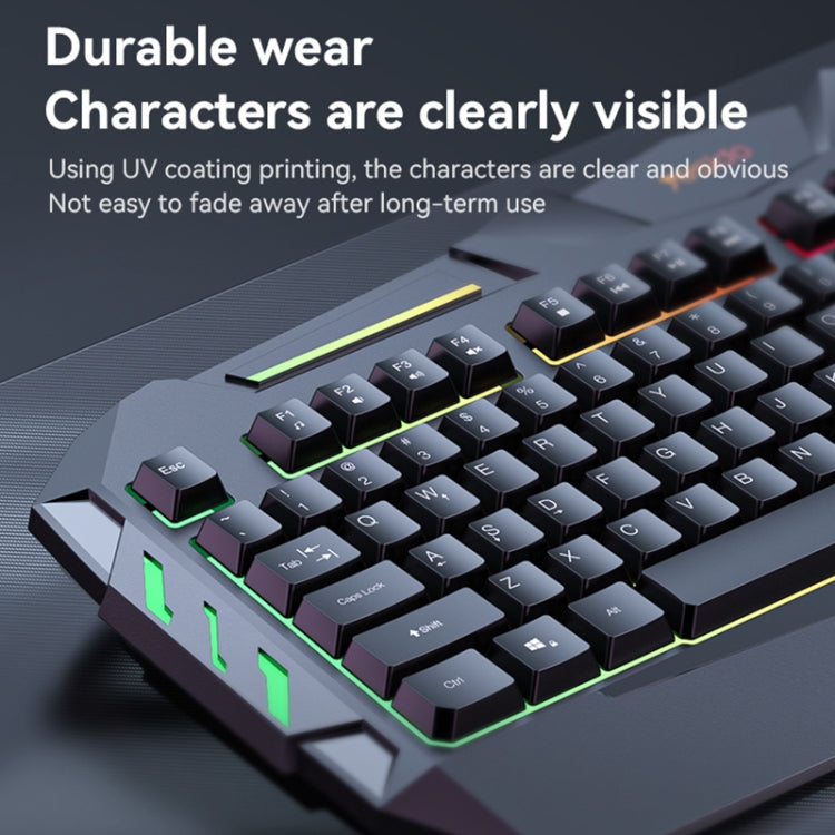 Yesido KB21 104-key 1.5m USB Wired Keyboard with Breathing Light