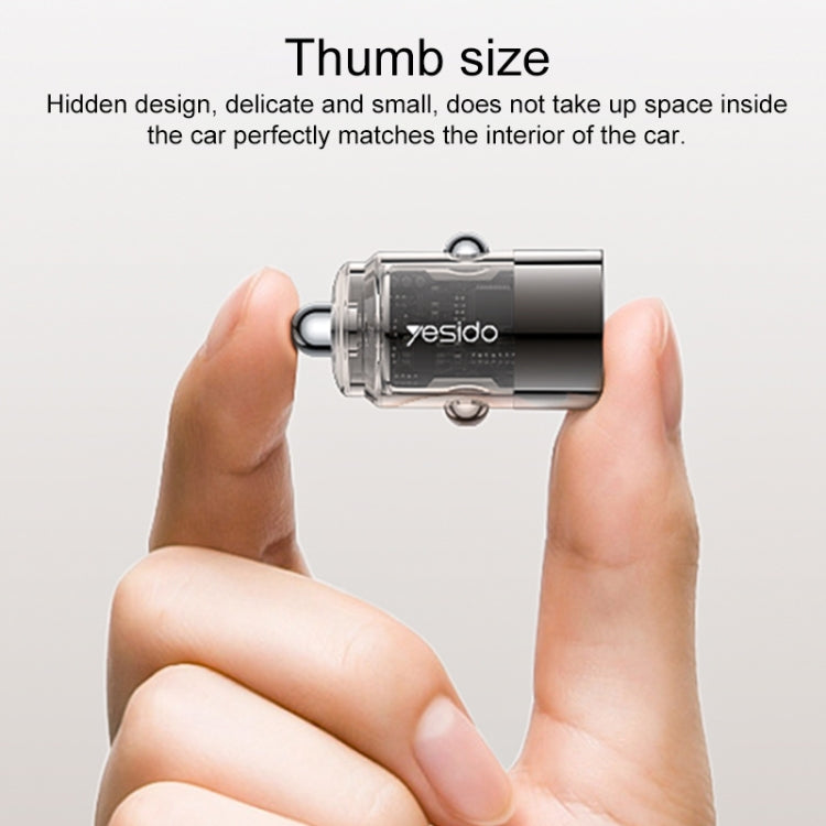 Yesido Y67 PD45W Single USB-C / Type-C Zinc Alloy Mini Car Charger