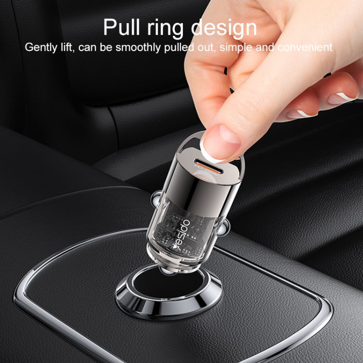 Yesido Y67 PD45W Single USB-C / Type-C Zinc Alloy Mini Car Charger