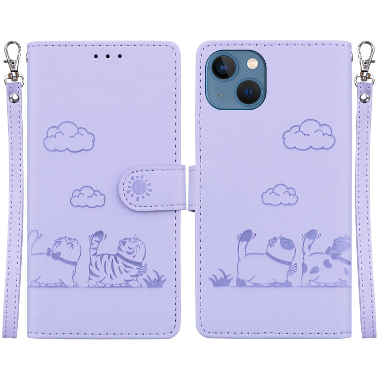 Cute Cats RFID Leather Phone Case