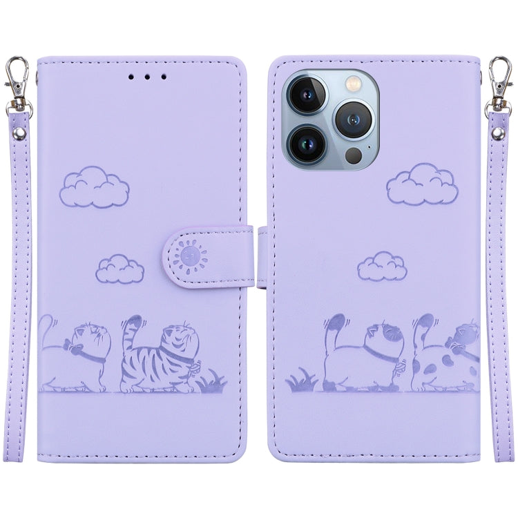 Cute Cats RFID Leather Phone Case