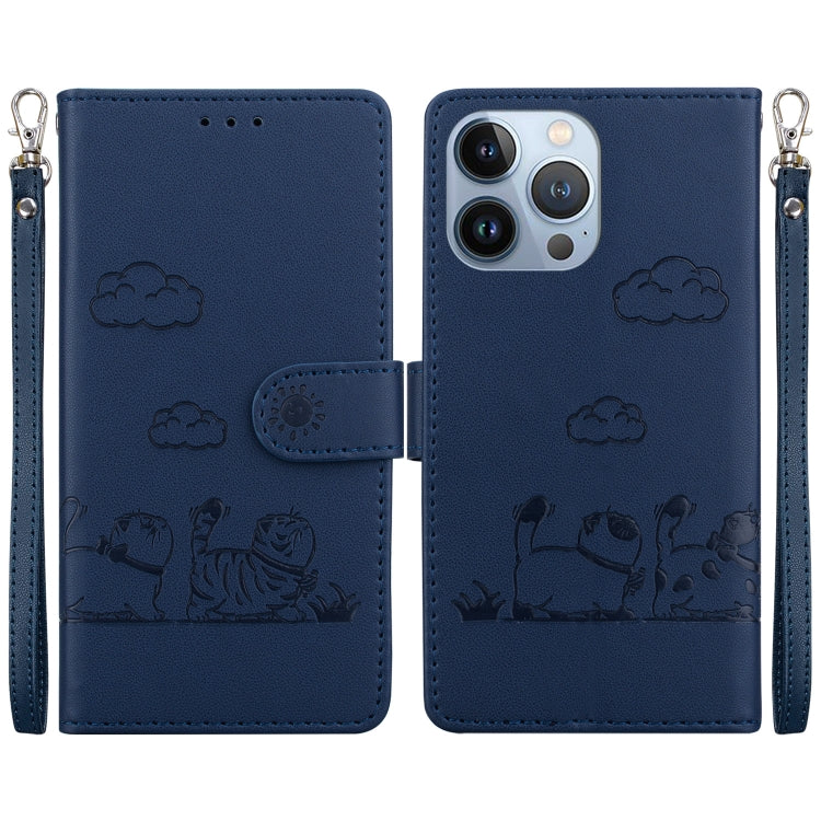 Cute Cats RFID Leather Phone Case