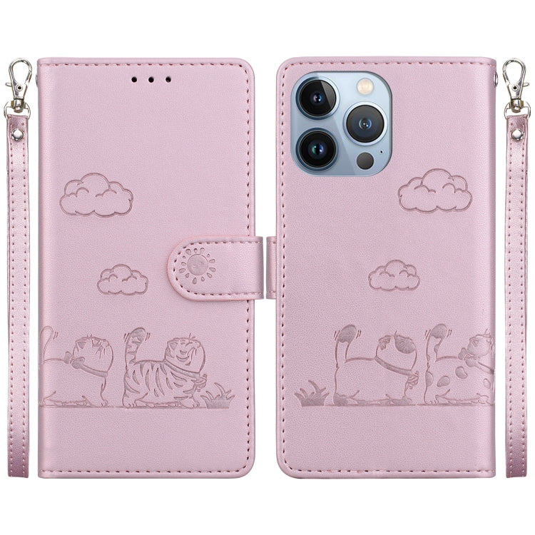 Cute Cats RFID Leather Phone Case