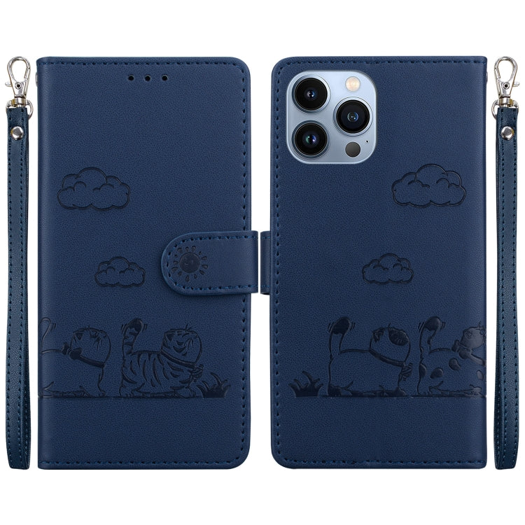 Cute Cats RFID Leather Phone Case
