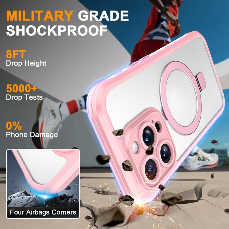 Skin Feel MagSafe Holder 360 Full Body Phone Case, For iPhone 13 Pro