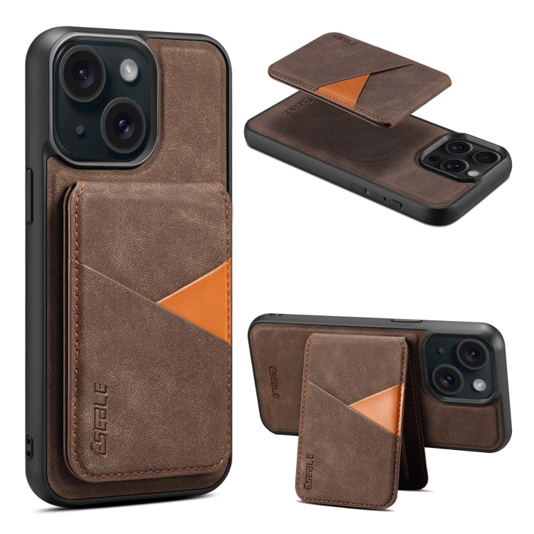 ESEBLE E2 Retro Texture Card Slots MagSafe RFID Leather Case, For iPhone 15 Plus / 14 Plus, For iPhone 15, For iPhone 14 / 13, For iPhone 14 Pro, For iPhone 14 Pro Max, For iPhone 13 Pro Max