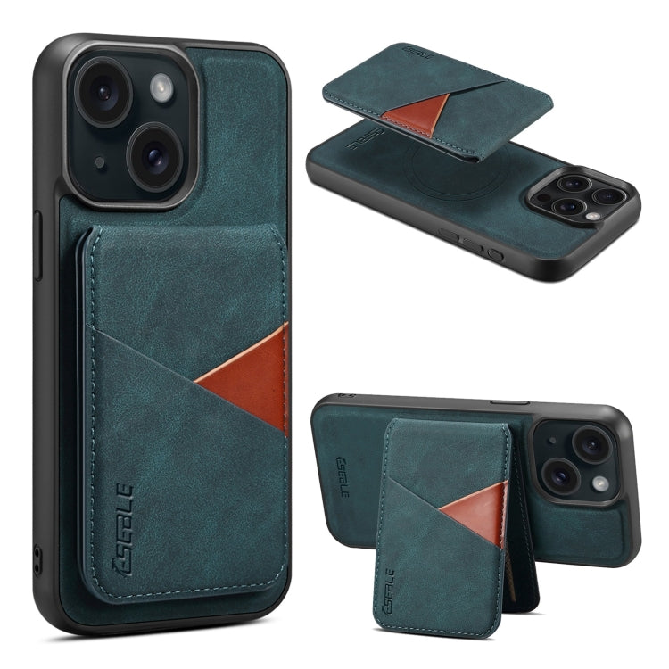 ESEBLE E2 Retro Texture Card Slots MagSafe RFID Leather Case, For iPhone 15 Plus / 14 Plus, For iPhone 15, For iPhone 14 / 13, For iPhone 14 Pro, For iPhone 14 Pro Max, For iPhone 13 Pro Max