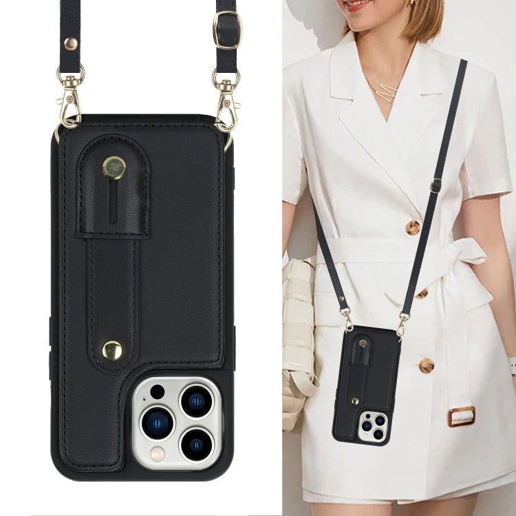 Wristband Vertical Flip Wallet Back Cover Phone Case with Long Lanyard, For iPhone 15 Pro Max, For iPhone 15, For iPhone SE 2022 / 2020 / 8, For iPhone XS Max