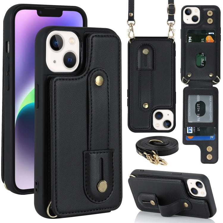 Wristband Vertical Flip Wallet Back Cover Phone Case with Long Lanyard, For iPhone 15 Pro Max, For iPhone 15, For iPhone SE 2022 / 2020 / 8, For iPhone XS Max