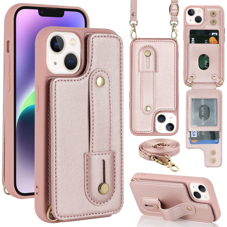 Wristband Vertical Flip Wallet Back Cover Phone Case with Long Lanyard, For iPhone 15 Pro Max, For iPhone 15, For iPhone SE 2022 / 2020 / 8, For iPhone XS Max