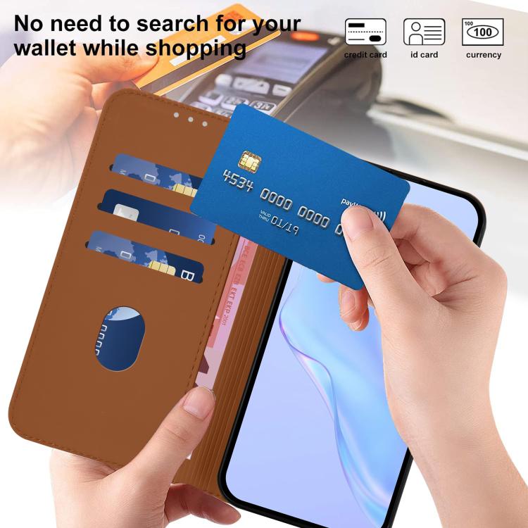 Skin Feel Solid Color Leather Phone Case with Lanyard