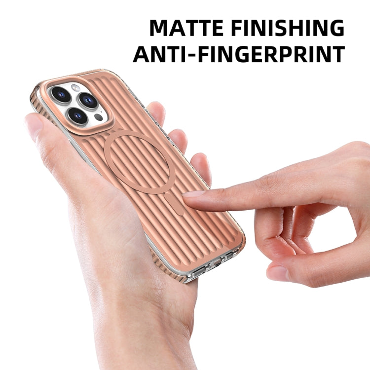 Mutural Corrugated Texture Magsafe Magnetic Shockproof Phone Case, For iPhone 16 Pro Max, For iPhone 16 Pro, For iPhone 16