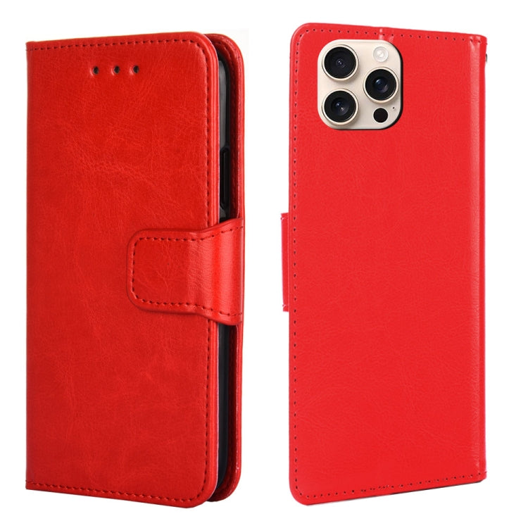 Crystal Texture Leather Phone Case, For iPhone 16e, For iPhone 16 Pro Max, For iPhone 16 Pro