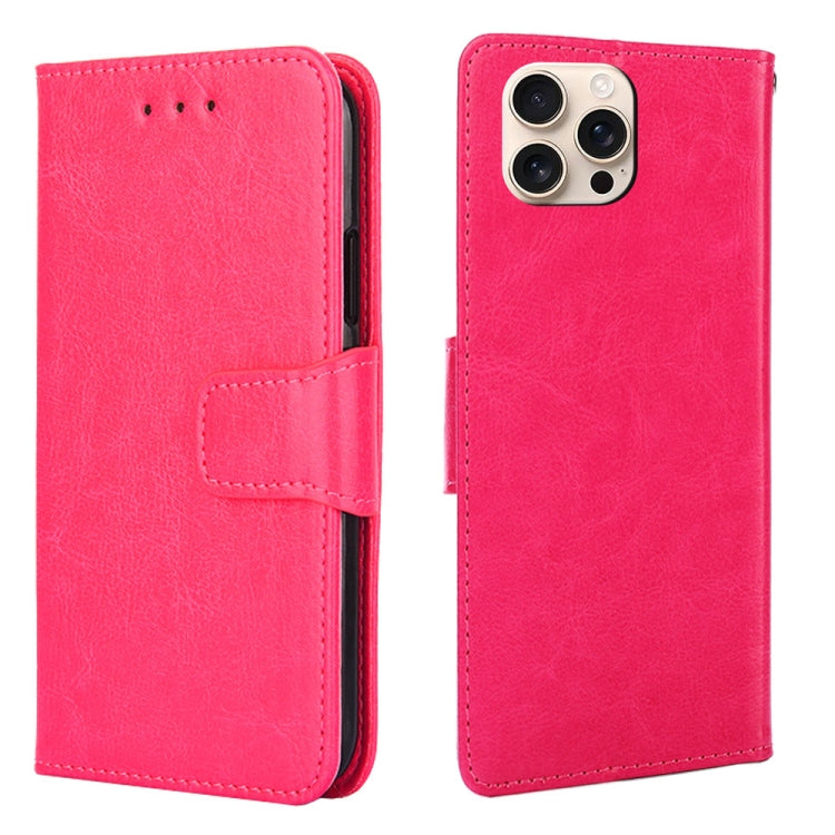Crystal Texture Leather Phone Case, For iPhone 16e, For iPhone 16 Pro Max, For iPhone 16 Pro