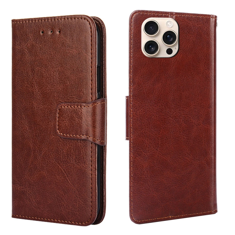 Crystal Texture Leather Phone Case, For iPhone 16e, For iPhone 16 Pro Max, For iPhone 16 Pro