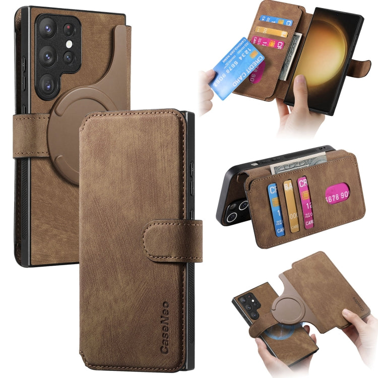 CaseNeo MagSafe RFID Anti-theft Retro Leather Phone Case
