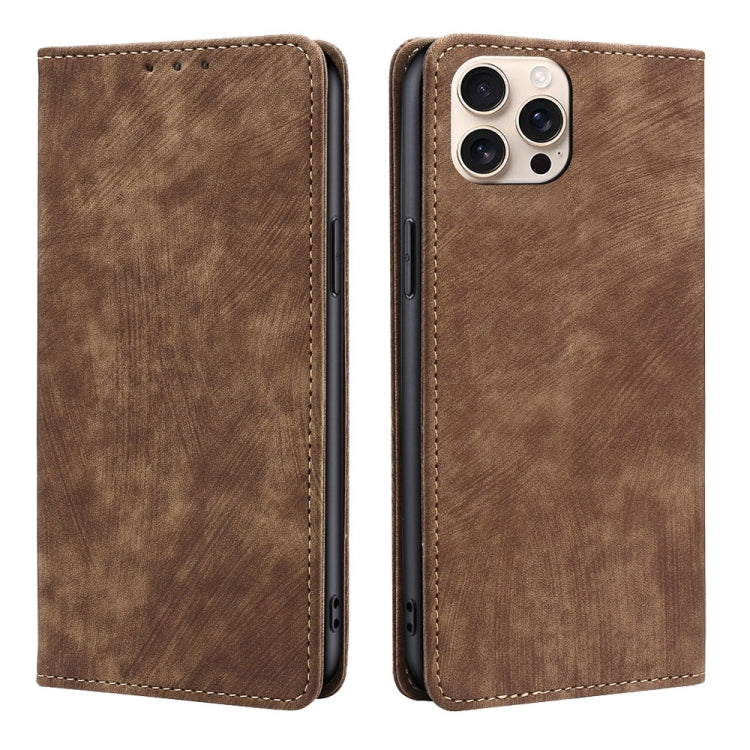 RFID Anti-theft Brush Magnetic Leather Phone Case