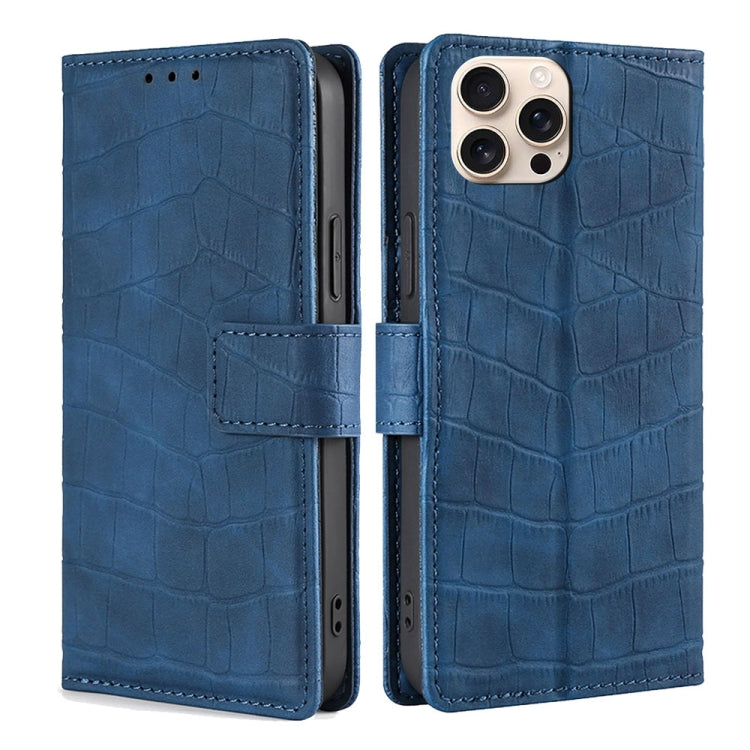 Skin Feel Crocodile Magnetic Clasp Leather Phone Case, For iPhone 16e, For iPhone 16 Pro Max, For iPhone 16 Pro, For iPhone 16 Plus, For iPhone 16