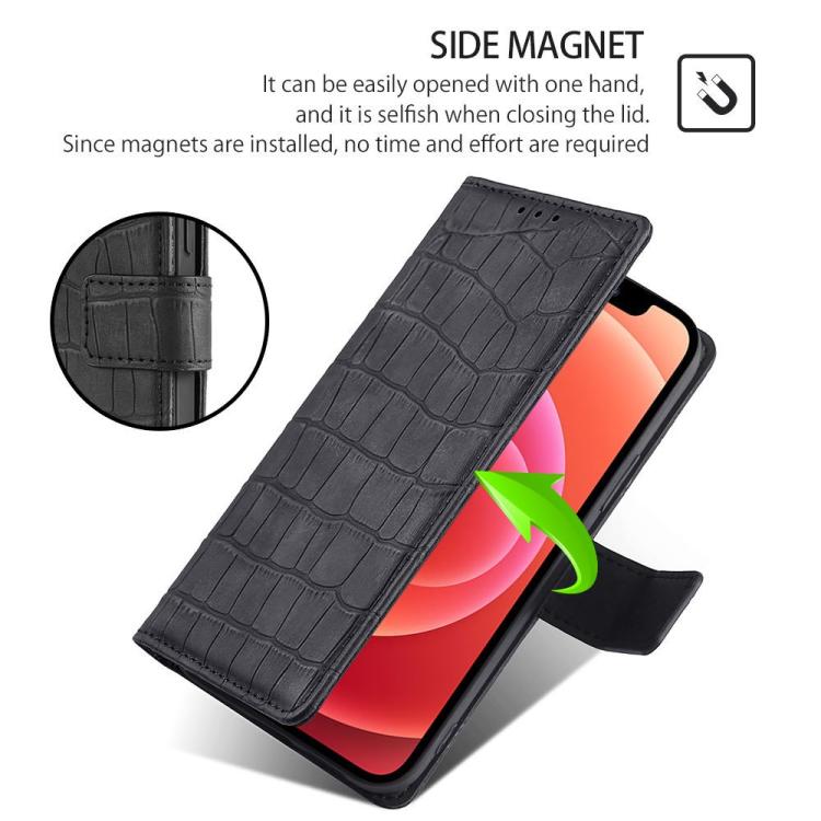 Skin Feel Crocodile Magnetic Clasp Leather Phone Case, For iPhone 16e, For iPhone 16 Pro Max, For iPhone 16 Pro, For iPhone 16 Plus, For iPhone 16