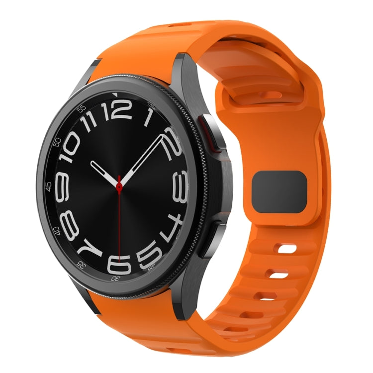Wave Texture Reverse Buckle Silicone Watch Band, For Samsung Galaxy Watch 7 / 6 / 5 / 4