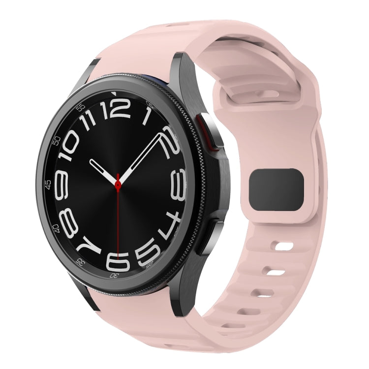 Wave Texture Reverse Buckle Silicone Watch Band, For Samsung Galaxy Watch 7 / 6 / 5 / 4