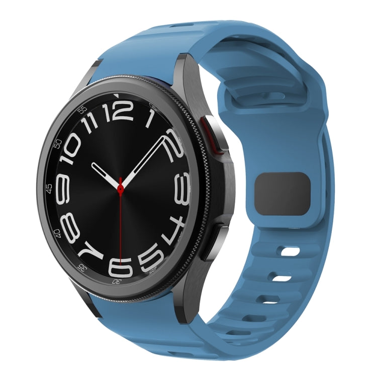 Wave Texture Reverse Buckle Silicone Watch Band, For Samsung Galaxy Watch 7 / 6 / 5 / 4