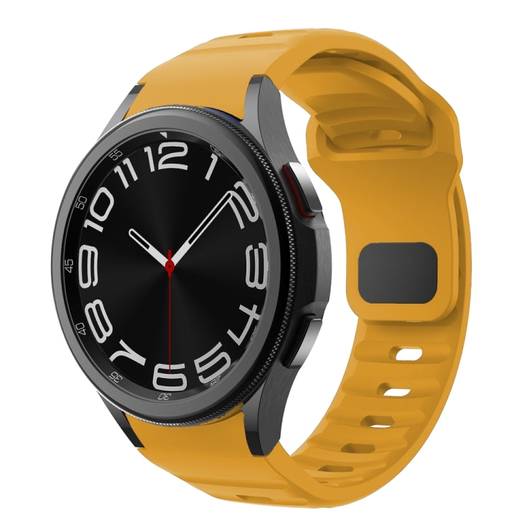 Wave Texture Reverse Buckle Silicone Watch Band, For Samsung Galaxy Watch 7 / 6 / 5 / 4