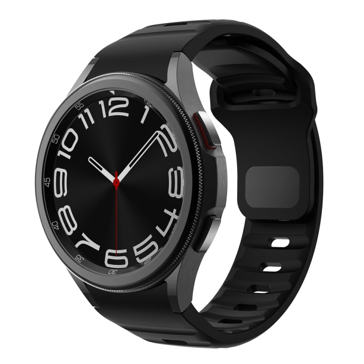 Wave Texture Reverse Buckle Silicone Watch Band, For Samsung Galaxy Watch 7 / 6 / 5 / 4