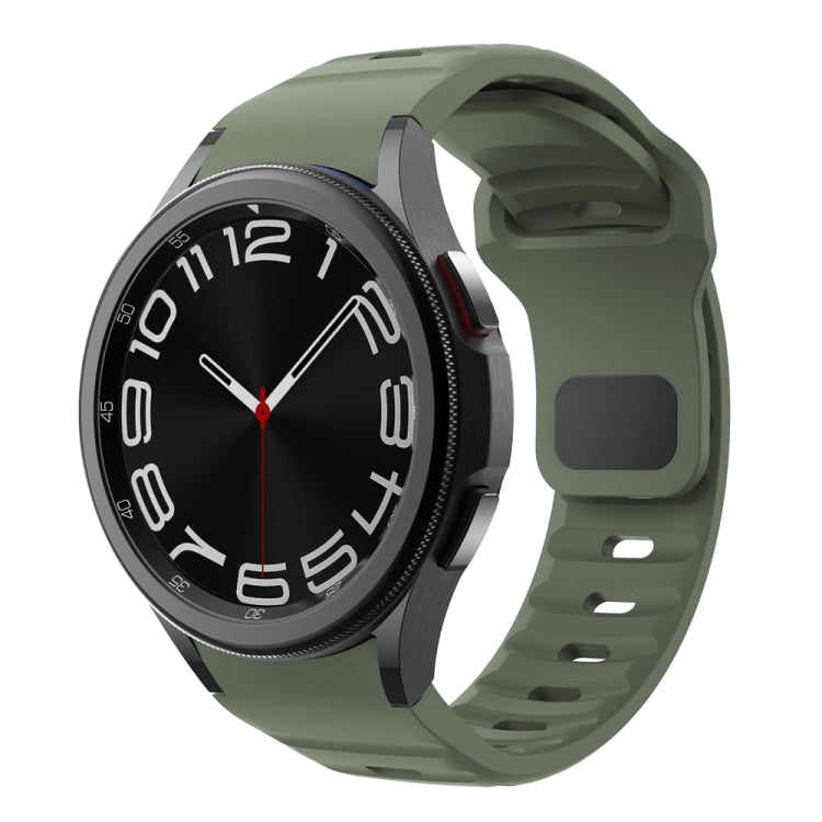 Wave Texture Reverse Buckle Silicone Watch Band, For Samsung Galaxy Watch 7 / 6 / 5 / 4