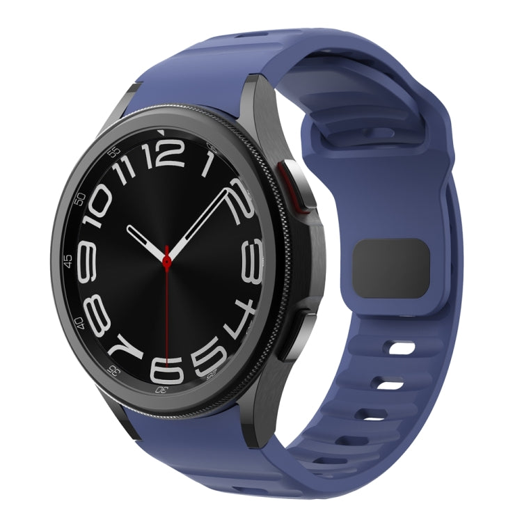 Wave Texture Reverse Buckle Silicone Watch Band, For Samsung Galaxy Watch 7 / 6 / 5 / 4