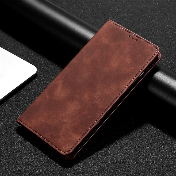 Skin Feel Magnetic Leather Phone Case, For iPhone 16