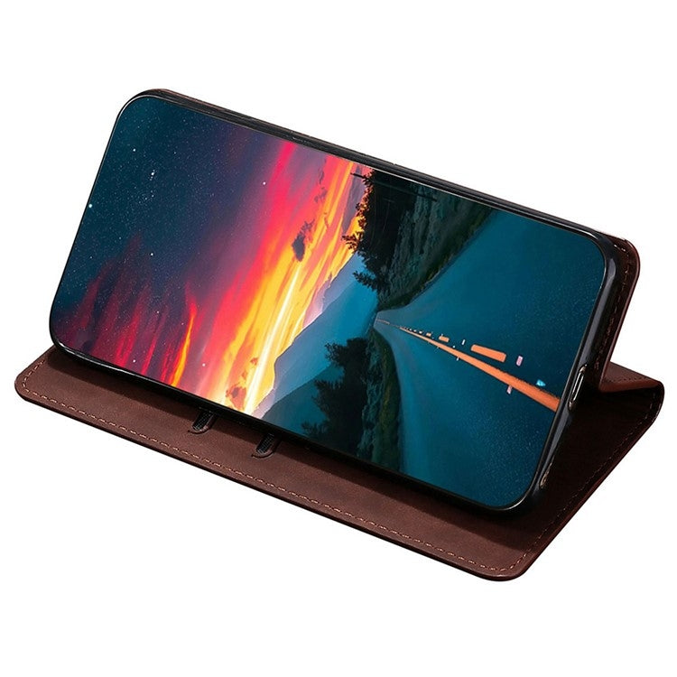 Skin Feel Magnetic Leather Phone Case, For iPhone 16