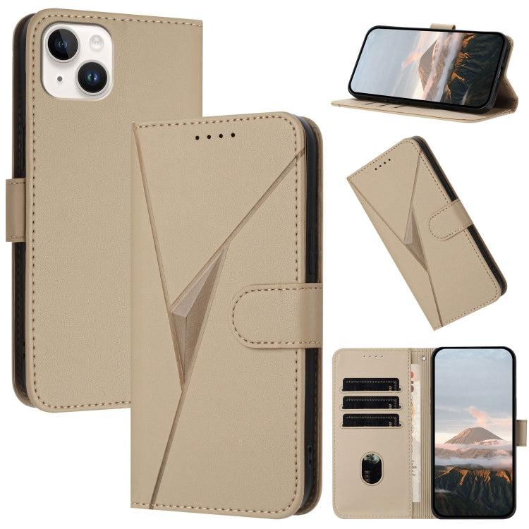 Triangle Pattern Buckle Clasp Leather Phone Case, For iPhone 15 Pro Max, For iPhone 15 Pro, For iPhone 15 Plus