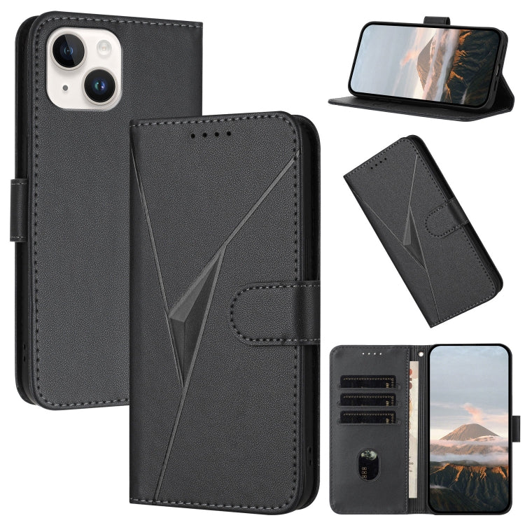 Triangle Pattern Buckle Clasp Leather Phone Case