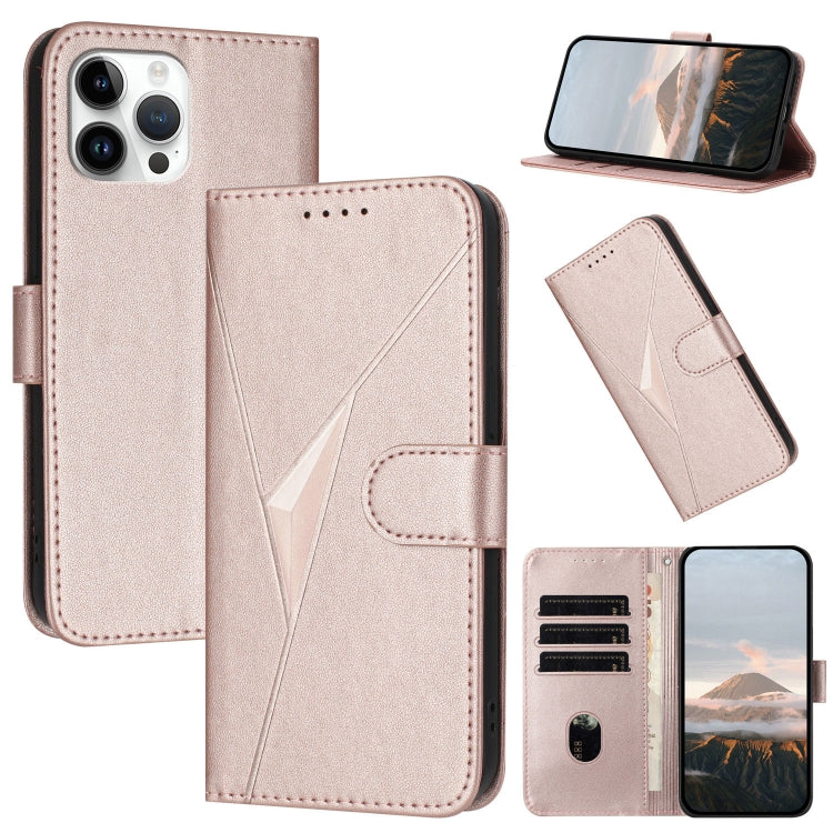 Triangle Pattern Buckle Clasp Leather Phone Case