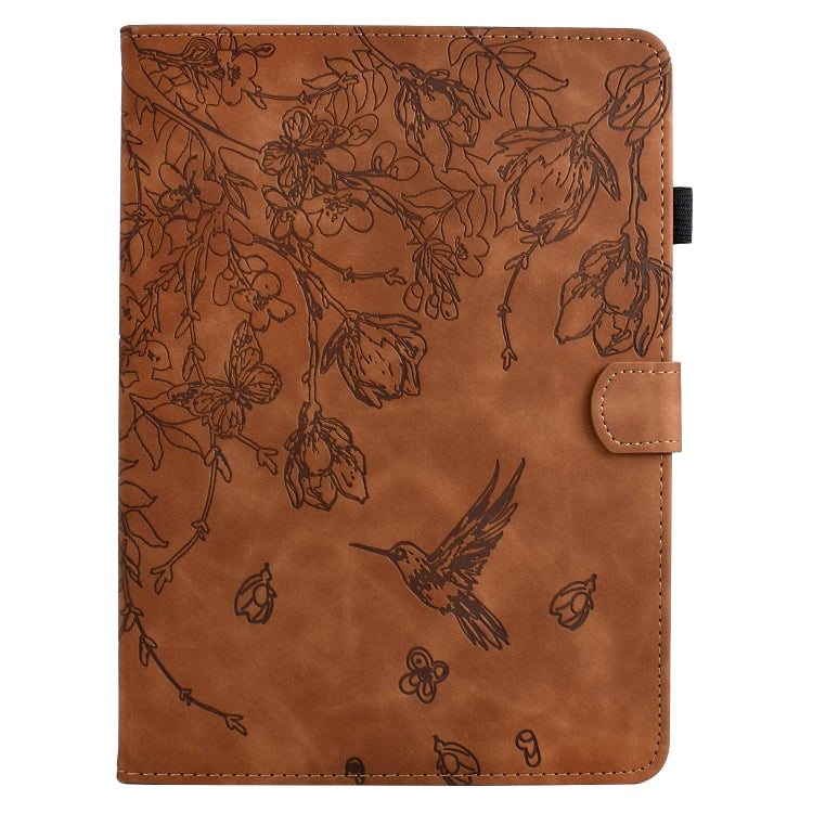 Flowers and Bird Embossed Smart Leather Tablet Case