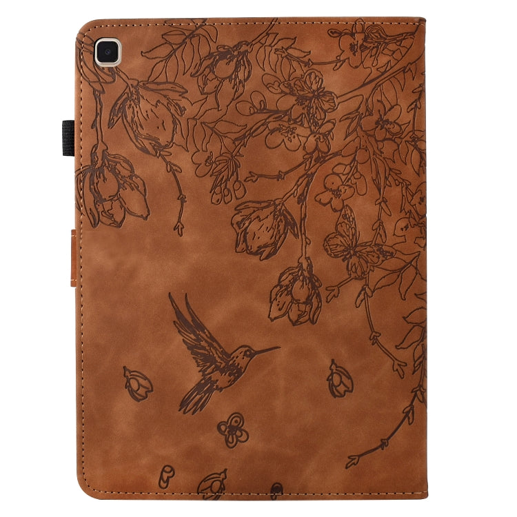 Flowers and Bird Embossed Smart Leather Tablet Case