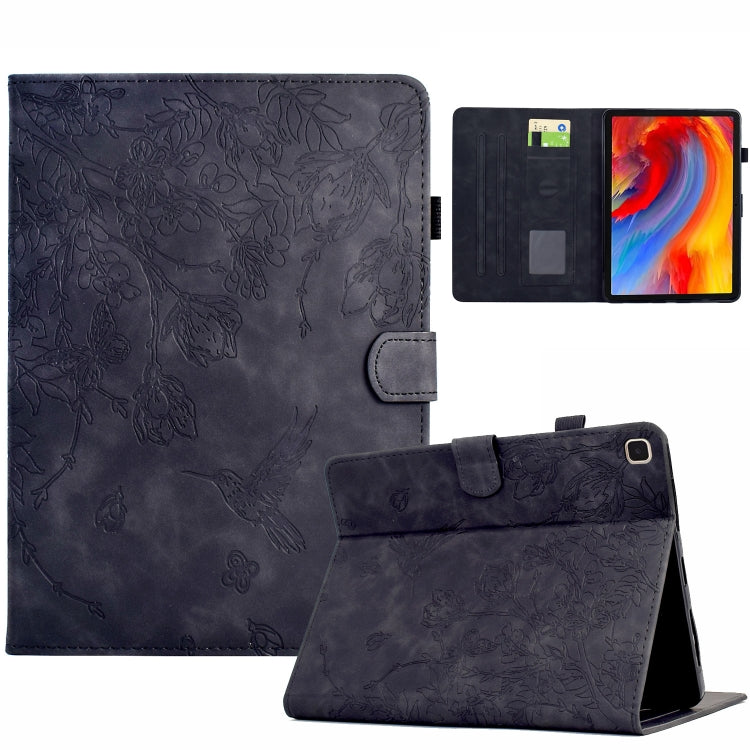 Flowers and Bird Embossed Smart Leather Tablet Case