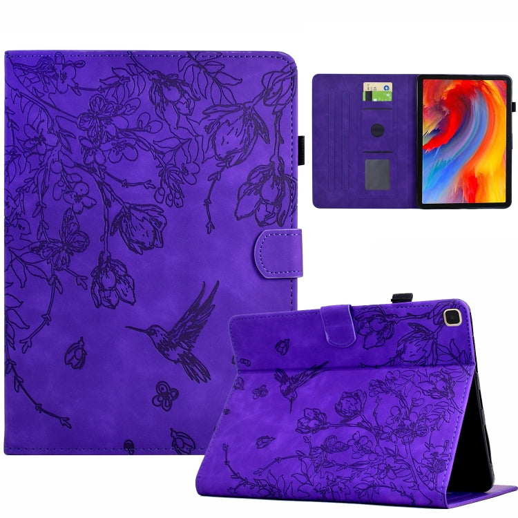 Flowers and Bird Embossed Smart Leather Tablet Case