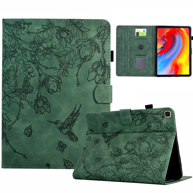 Flowers and Bird Embossed Smart Leather Tablet Case
