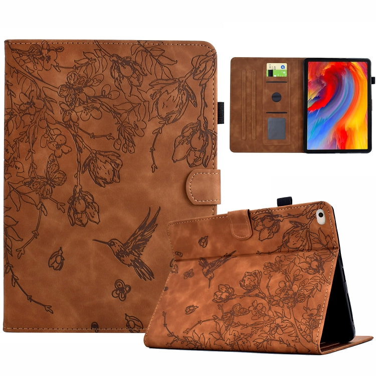 Flowers and Bird Embossed Smart Leather Tablet Case