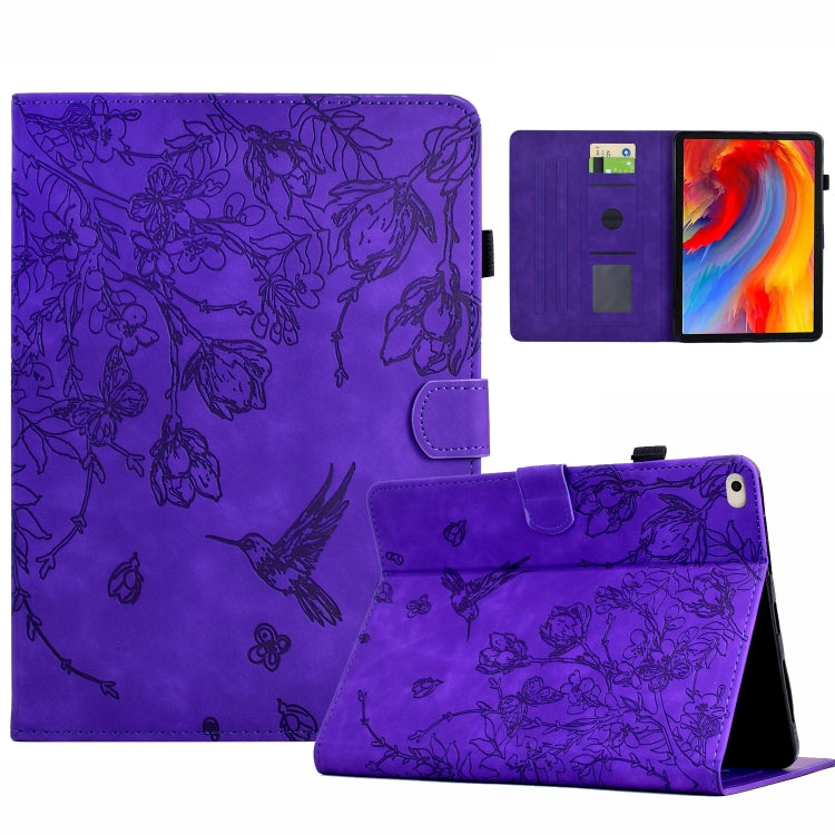 Flowers and Bird Embossed Smart Leather Tablet Case