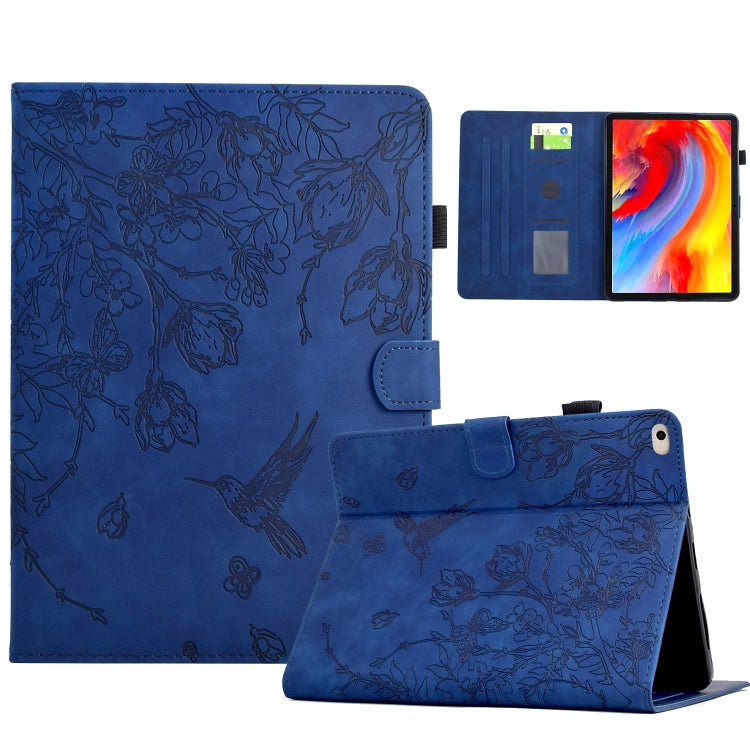 Flowers and Bird Embossed Smart Leather Tablet Case