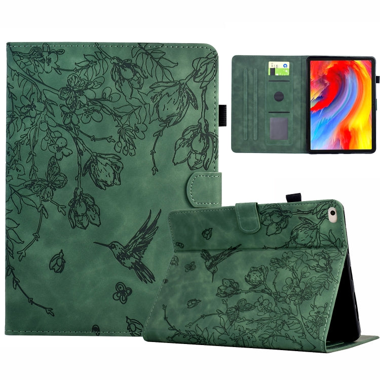 Flowers and Bird Embossed Smart Leather Tablet Case