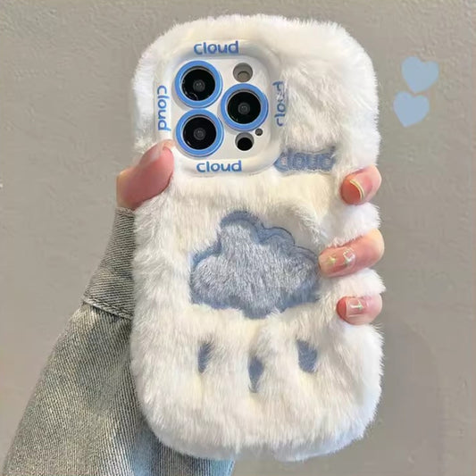 Plush Embroidery Full Coverage Phone Case, For iPhone 15 Pro Max, For iPhone 15 Pro, For iPhone 15 Plus, For iPhone 15