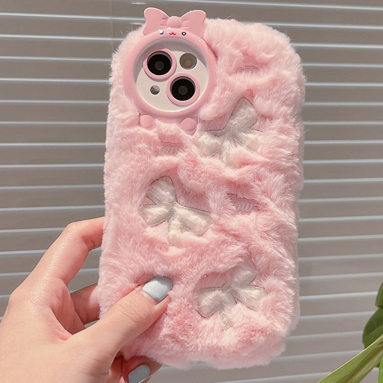 Plush Embroidery Full Coverage Phone Case, For iPhone 15 Pro Max, For iPhone 15 Pro, For iPhone 15 Plus, For iPhone 15