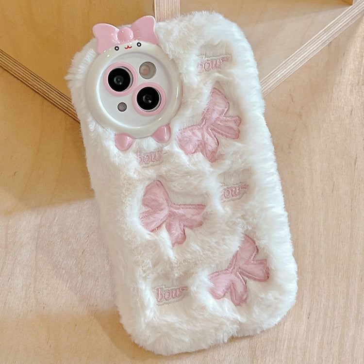 Plush Embroidery Full Coverage Phone Case, For iPhone 15 Pro Max, For iPhone 15 Pro, For iPhone 15 Plus, For iPhone 15