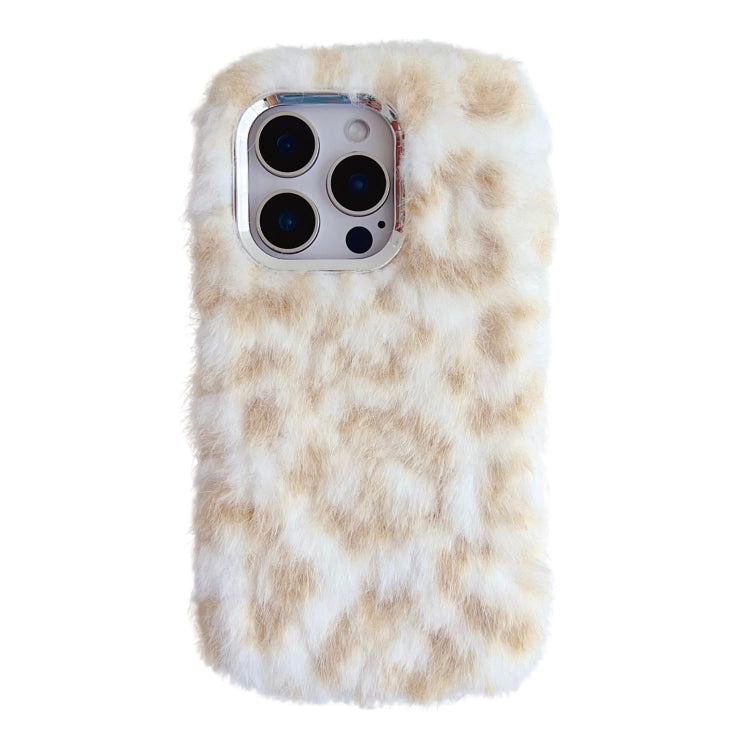 Leopard Print Plush TPU Phone Case, For iPhone 15 Plus, For iPhone 15, For iPhone 14 Plus, For iPhone 14, For iPhone 14 Pro, For iPhone 14 Pro Max