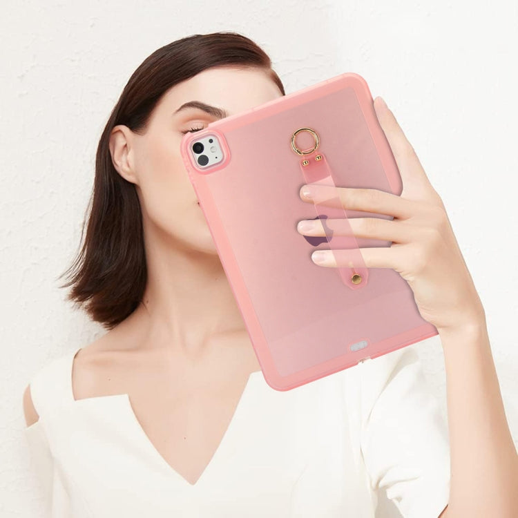 Wristband Holder PC Hybrid TPU Soft Tablet Case, For iPad Air 5 / Air 4 / Pro 11 2018, For iPad 10.2 2021 / 2020 / 2019, For iPad mini 5 / 4, For iPad Air 3 10.5 2019